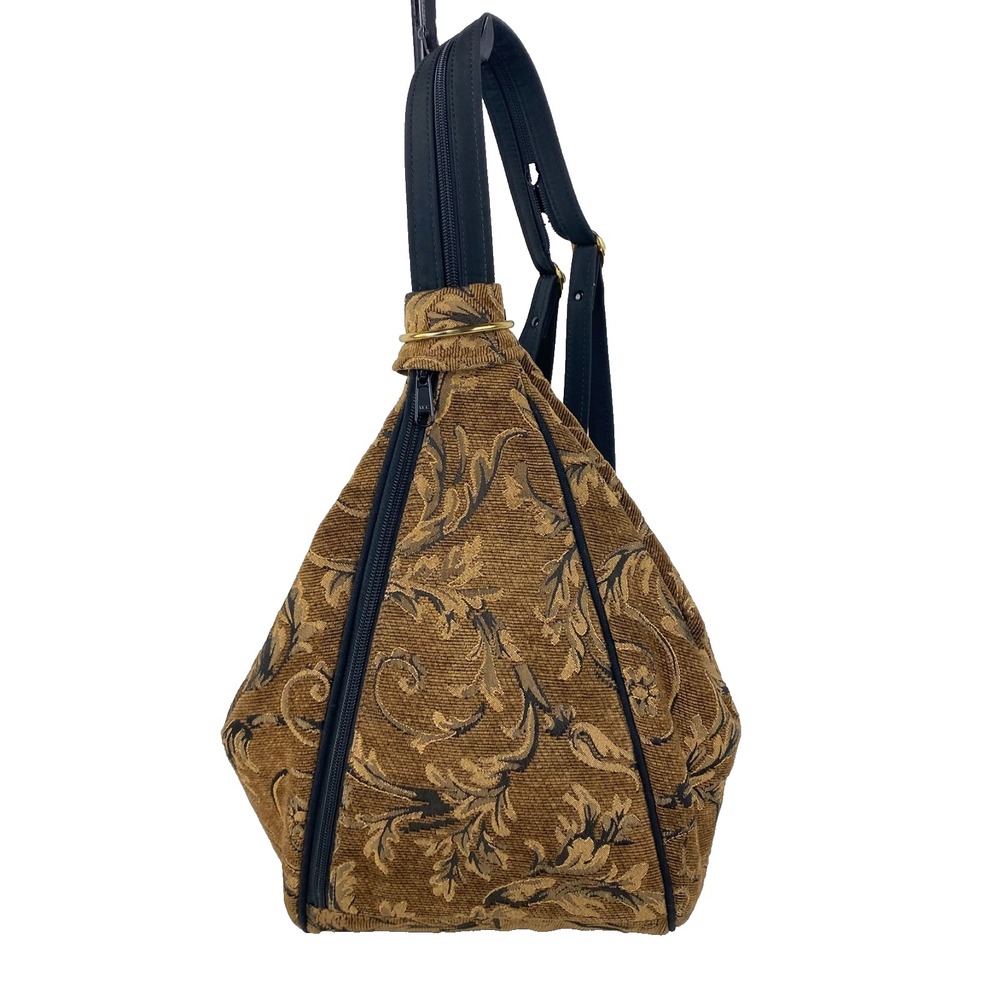 Danny K Beverly Hills Tapestry Backpack Sling Bag Handbag Satchel Brown LKNU